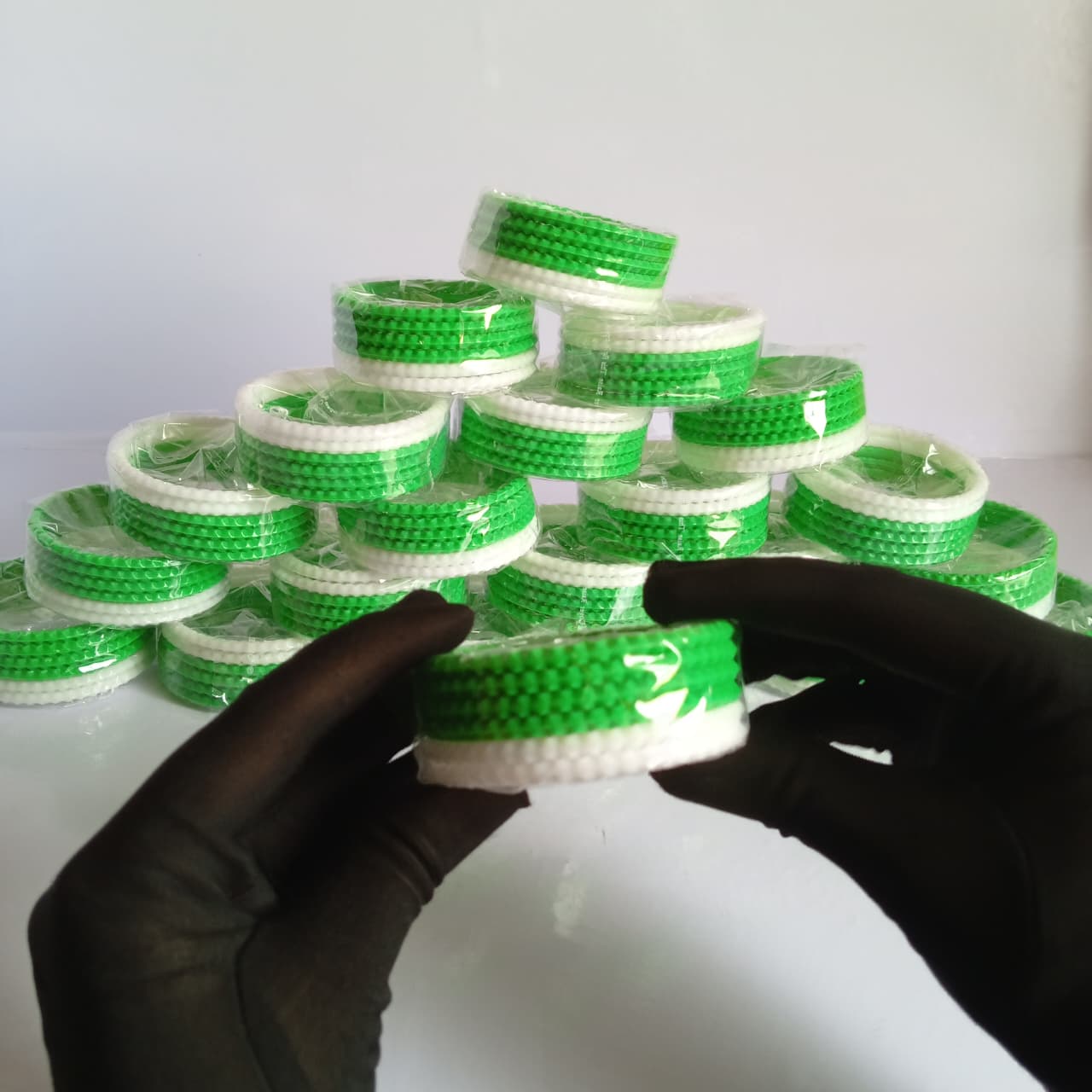 Kids Green & White Bangles Set (1.5 Inch) | Pakistan Independence Day Bangles | 14 August Bracelets for Girls