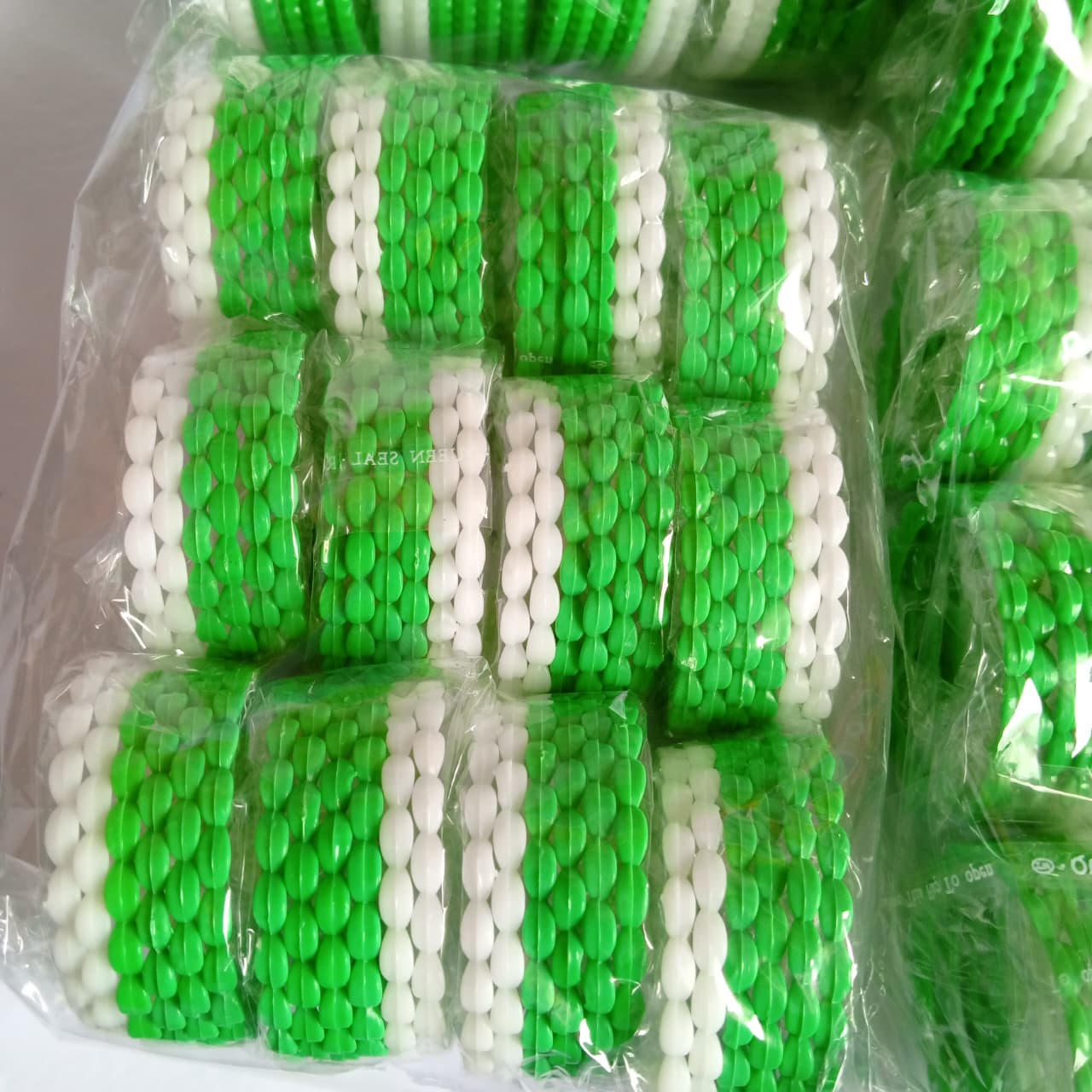 Kids Green & White Bangles Set (1.5 Inch) | Pakistan Independence Day Bangles | 14 August Bracelets for Girls