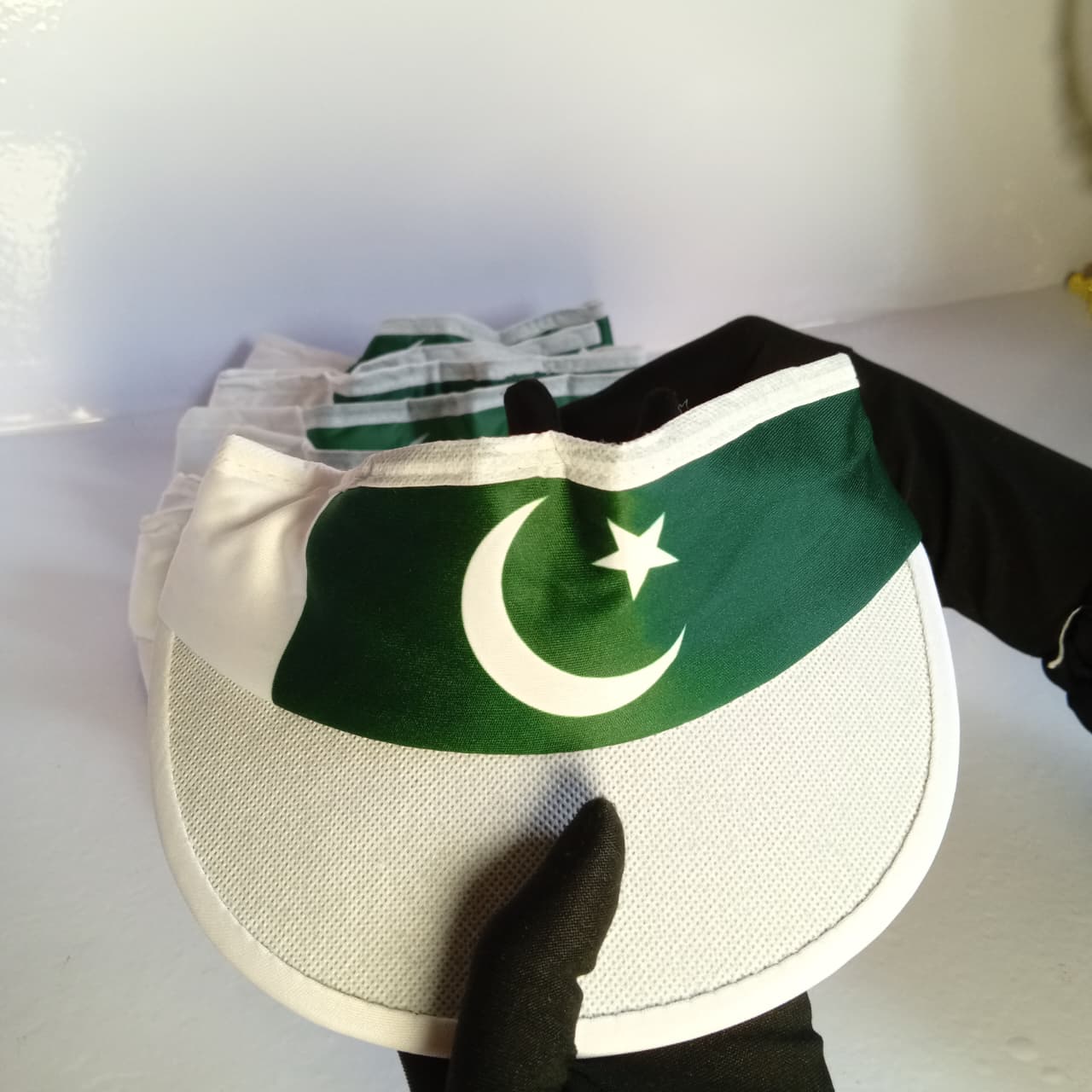 Pakistan Flag Sun Visor Cap | Independence Day 14 August Green & White Sports Visor Hat