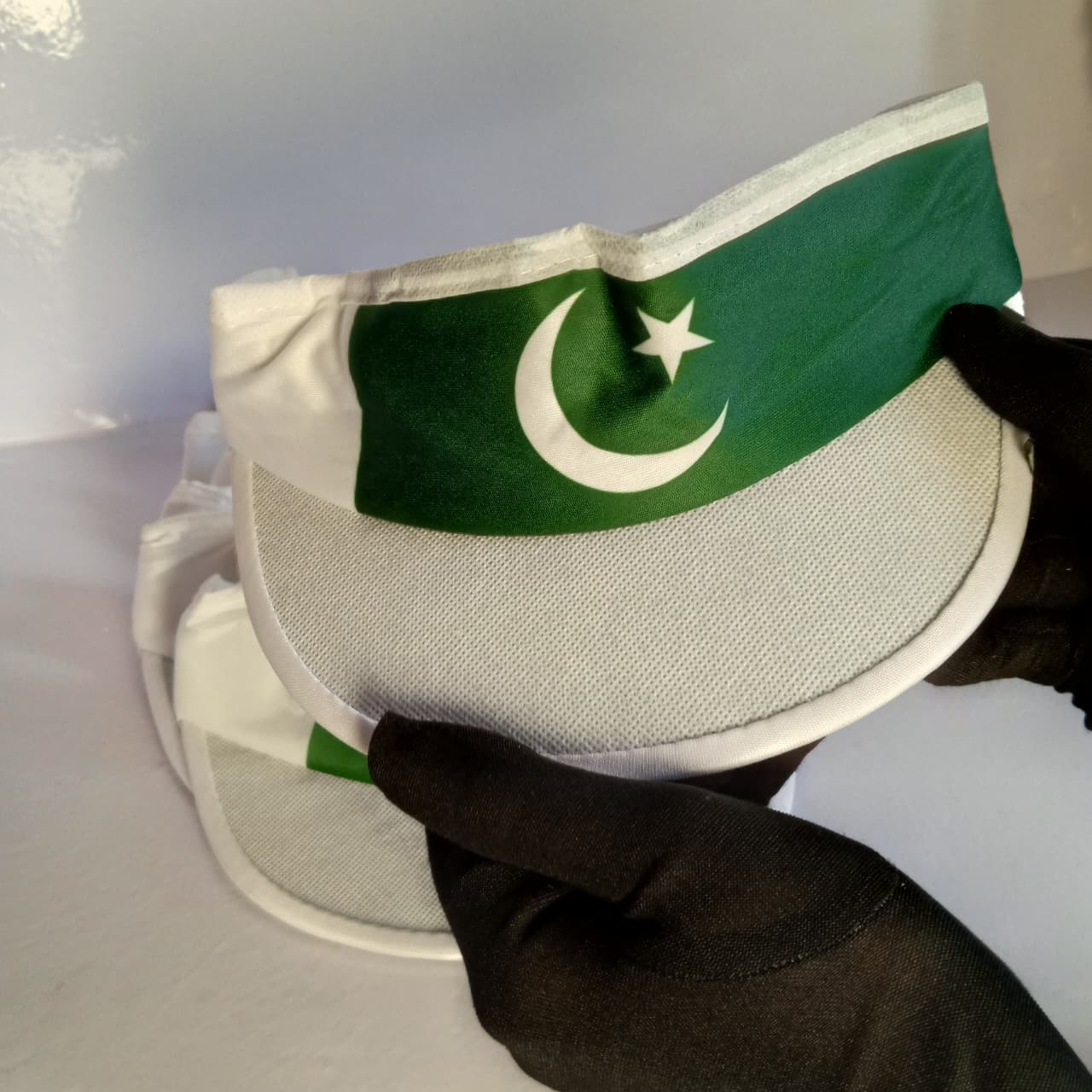 Pakistan Flag Sun Visor Cap | Independence Day 14 August Green & White Sports Visor Hat