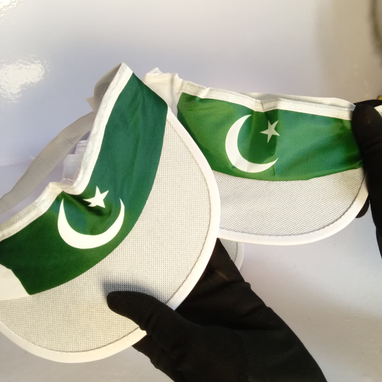 Pakistan Flag Sun Visor Cap | Independence Day 14 August Green & White Sports Visor Hat