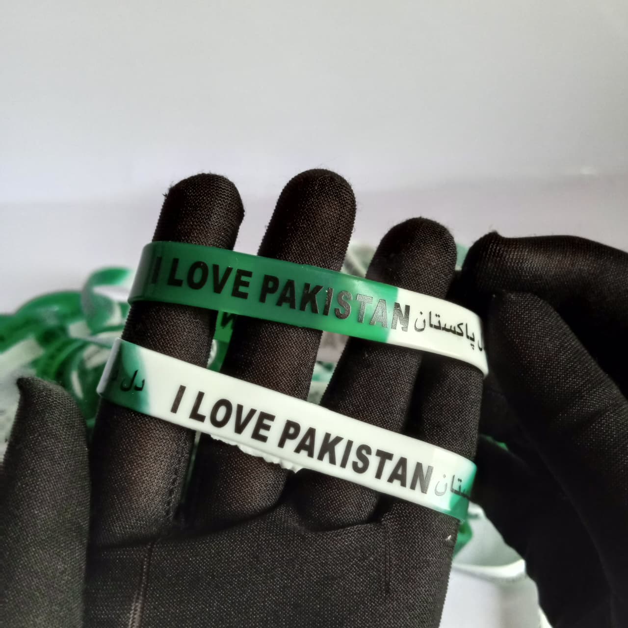 Pakistan Independence Day Silicone Wristbands – I Love Pakistan Green & White Bracelets | 14 August Pakistan Day Bands for Men, Women & Kids